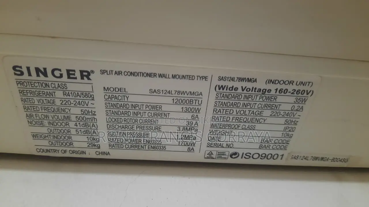 1 Ton Singer Non-Inverter AC for Sale