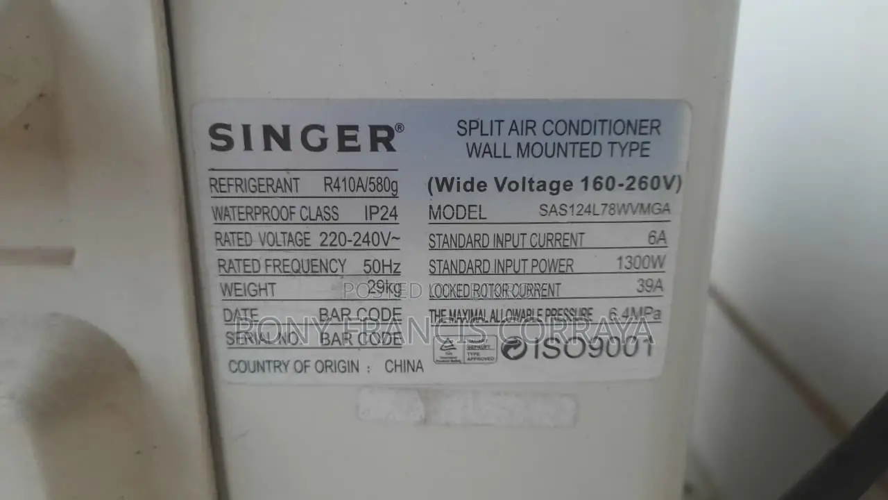 1 Ton Singer Non-Inverter AC for Sale