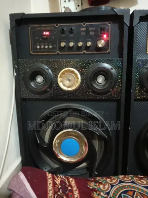 A set of Vision brand Bluetooth speakers for sale.