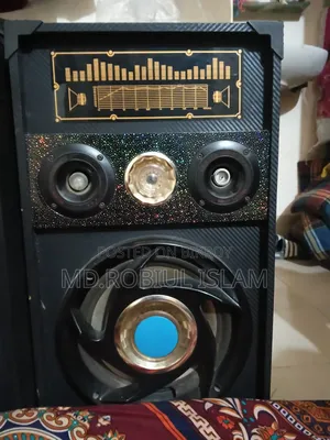 A set of Vision brand Bluetooth speakers for sale.