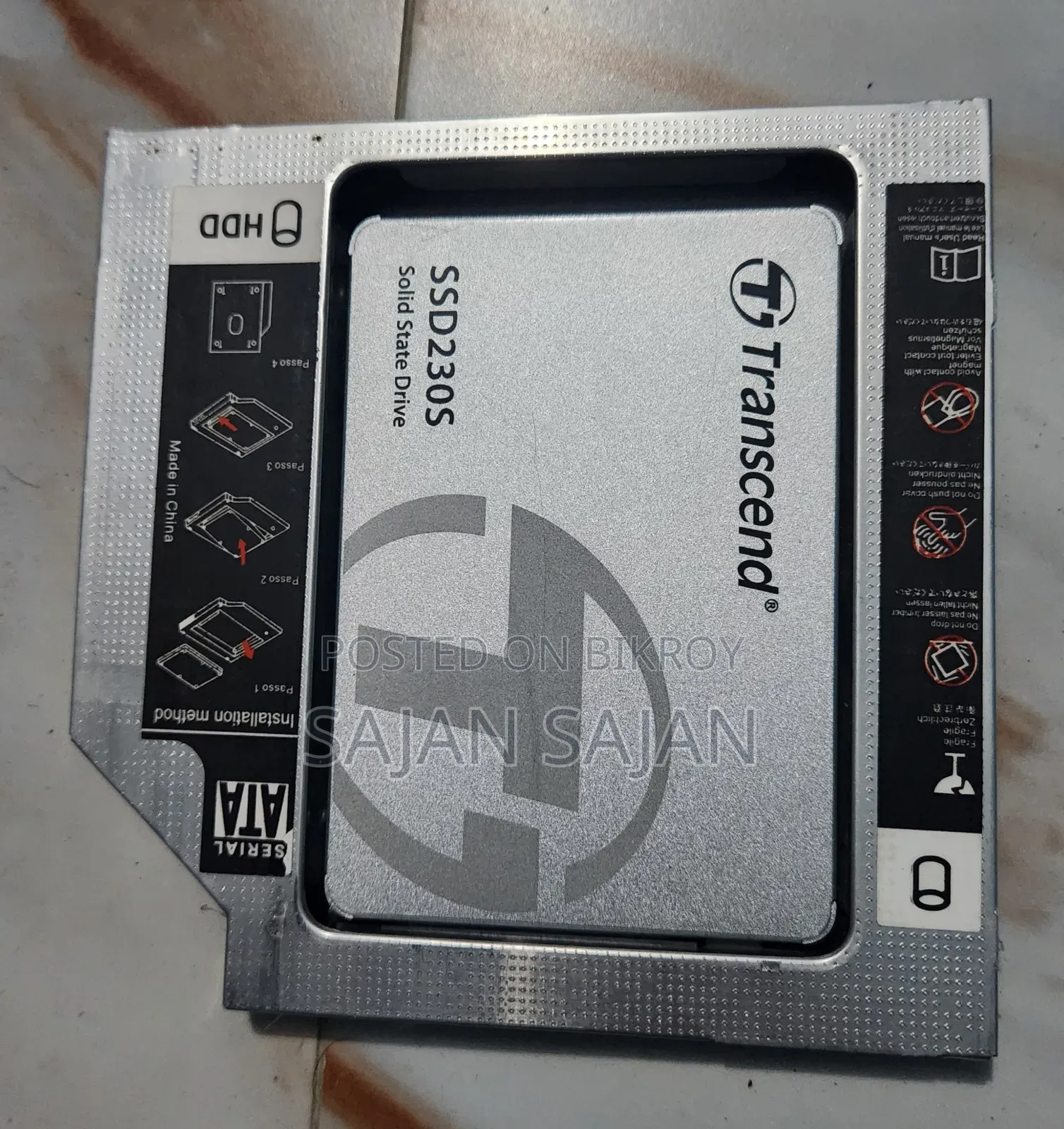 Transcend SSD 256GB With Caddy Case
