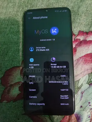 ZTE A35 12 GB Black