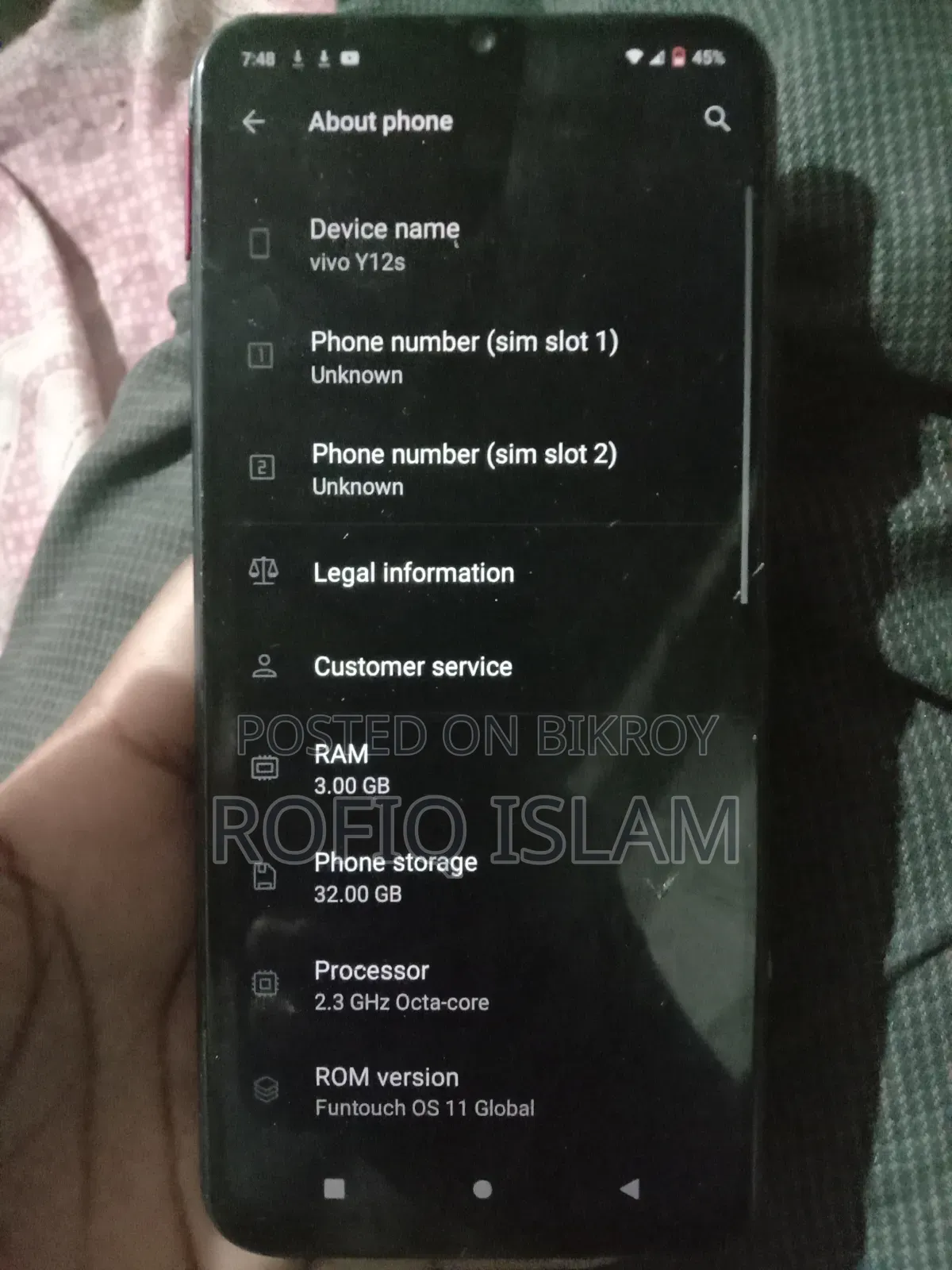 Vivo Y12s 32 GB Blue