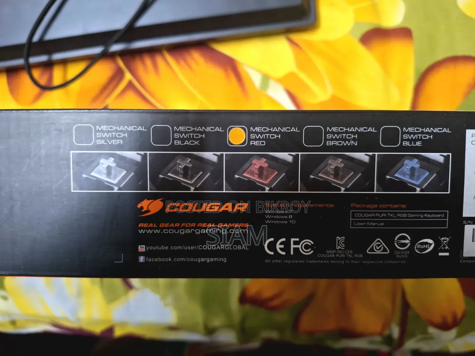 Cougar Puri TKL RGB Mechanical Gaming Keyboard (Red Switch)