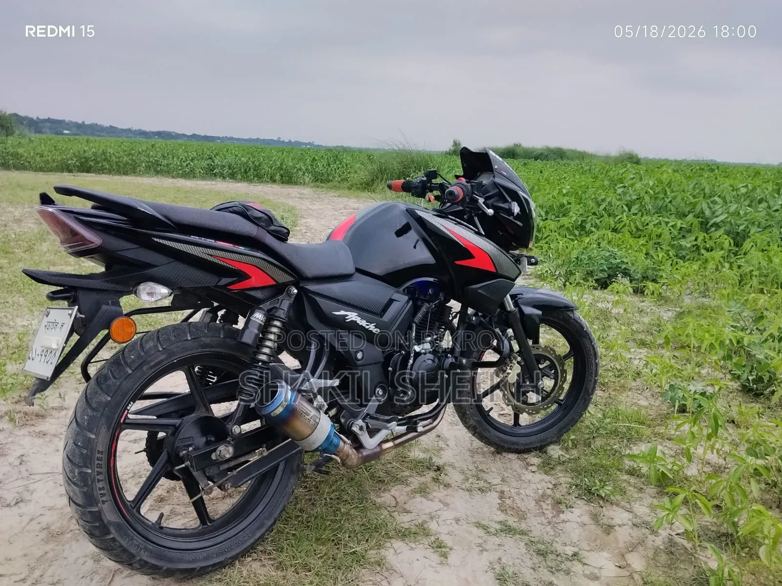 New TVS Apache RTR 160 2V 2025 Black