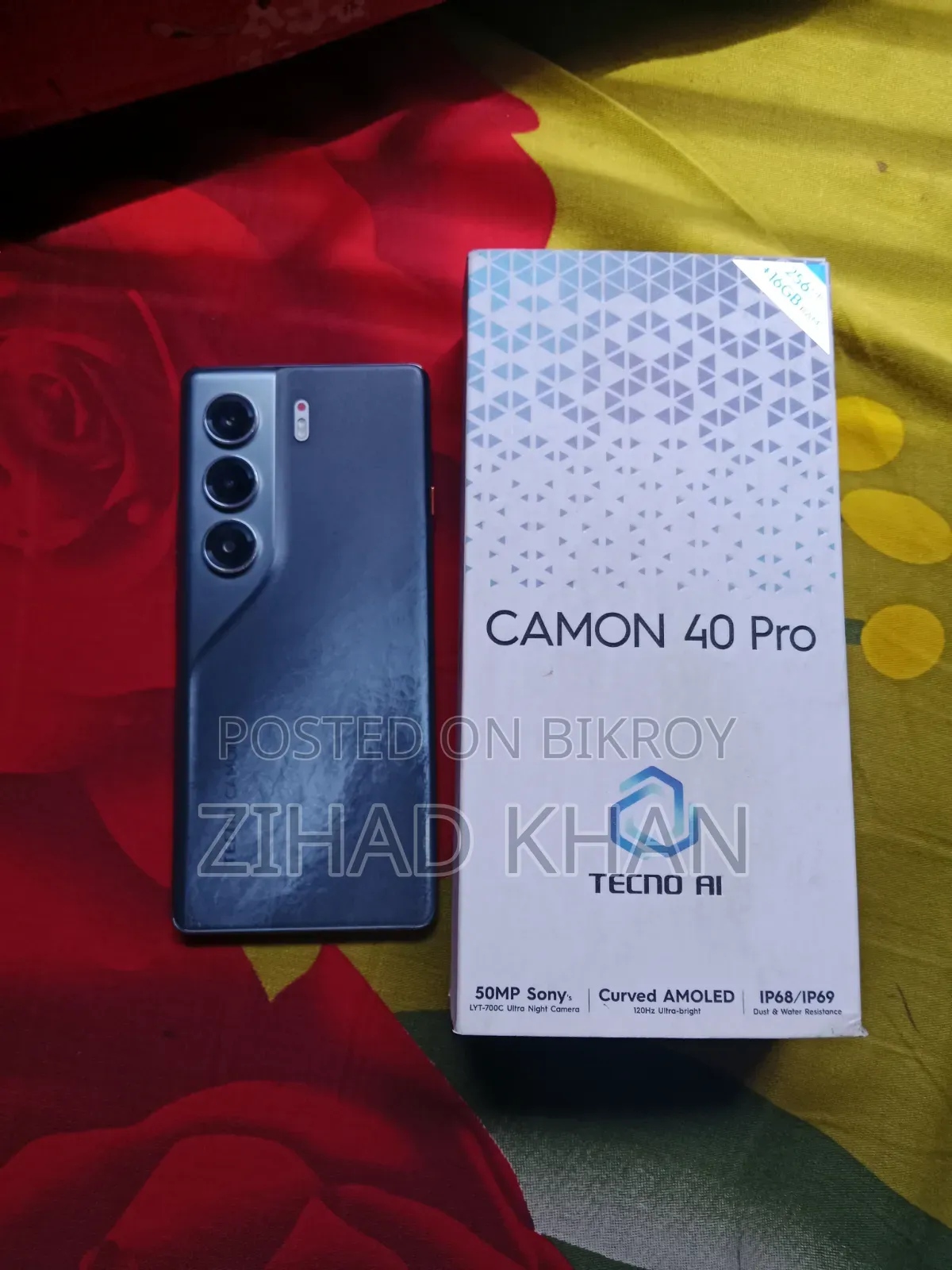 টেকনো ক্যামন ৪০ প্রো ৪জি ২৫৬ জিবি কালো