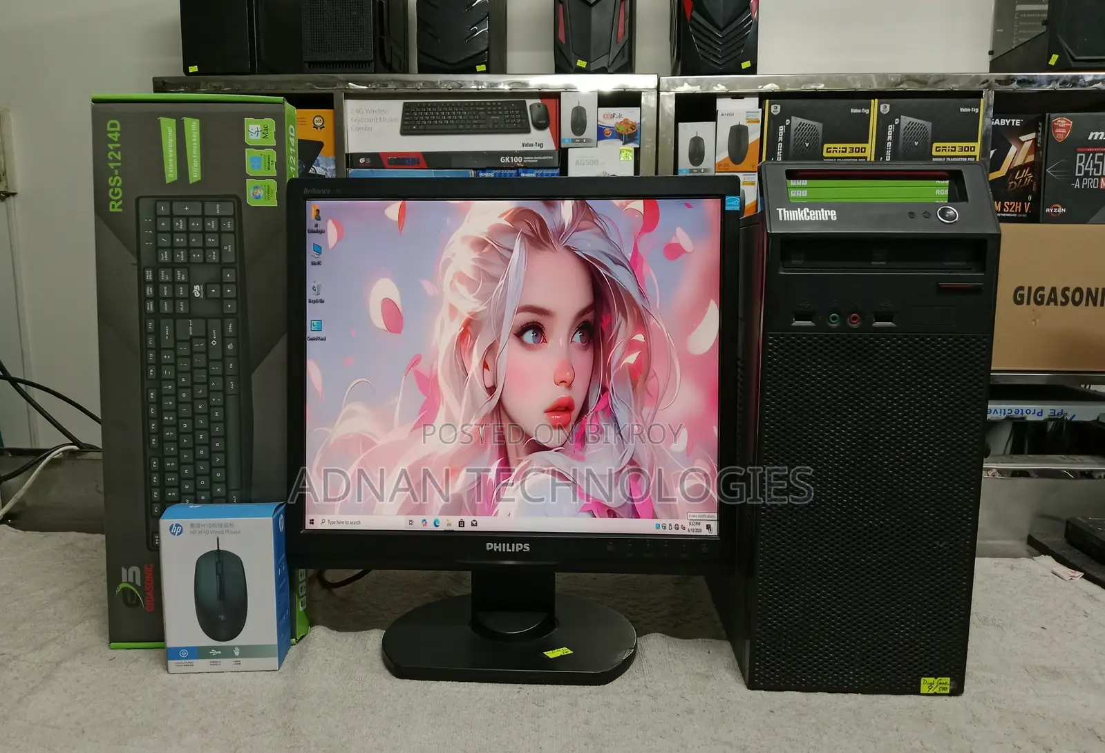 Desktop Computer Lenovo ThinkCentre 24 4GB Intel Core 2 Duo HDD 500GB