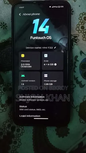 Vivo Y22 128 GB Purple