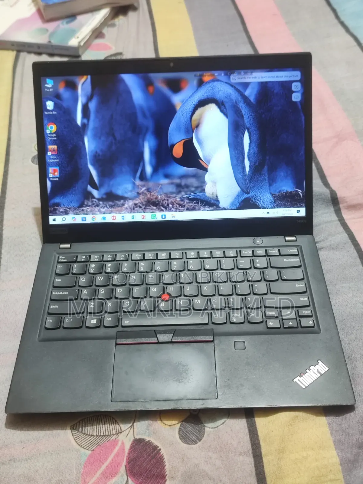 Laptop Lenovo ThinkPad T490s 32GB Intel Core I7 SSD 256GB