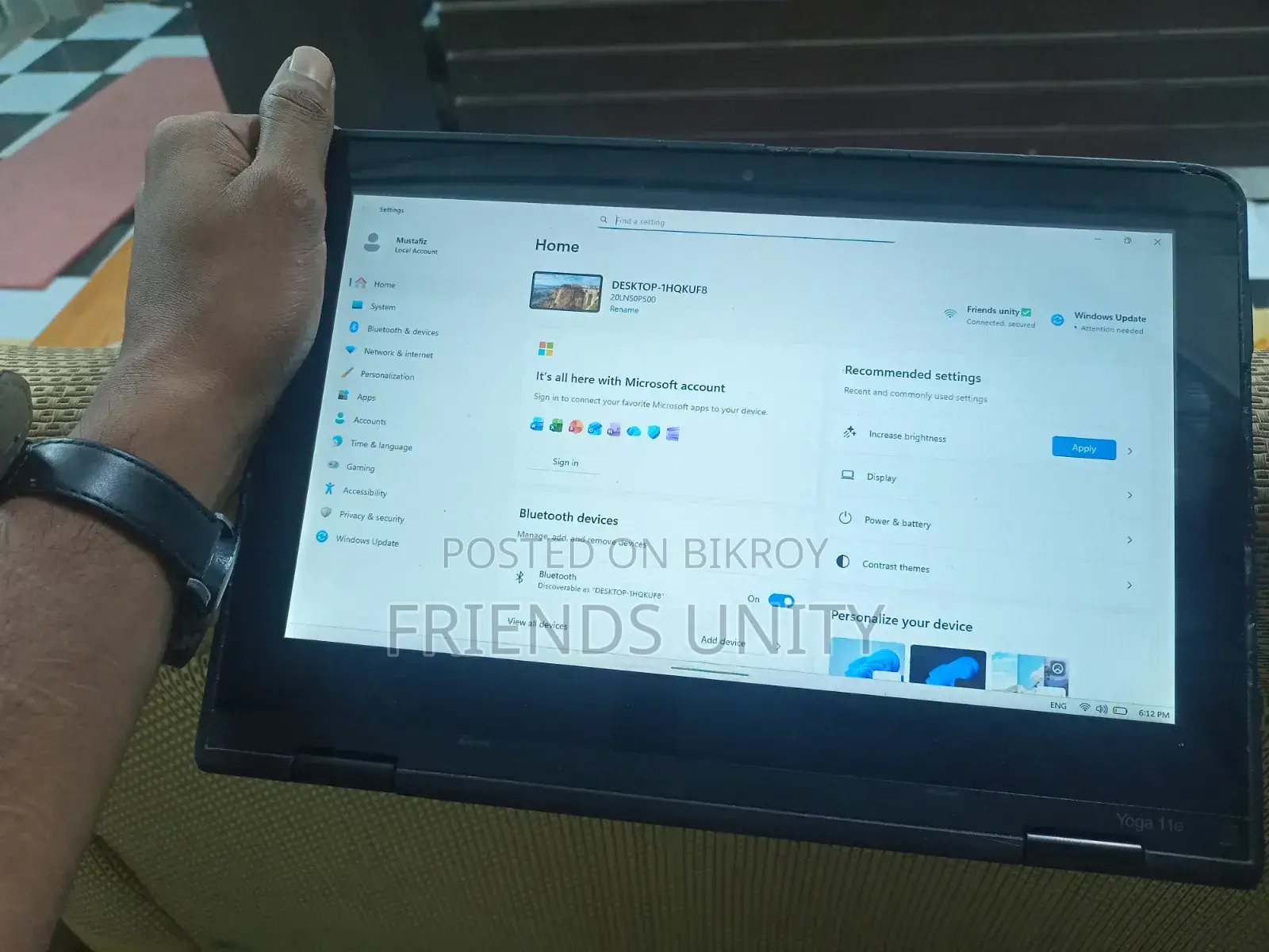 Laptop 4GB Intel Core I5 SSHD (Hybrid) 128GB