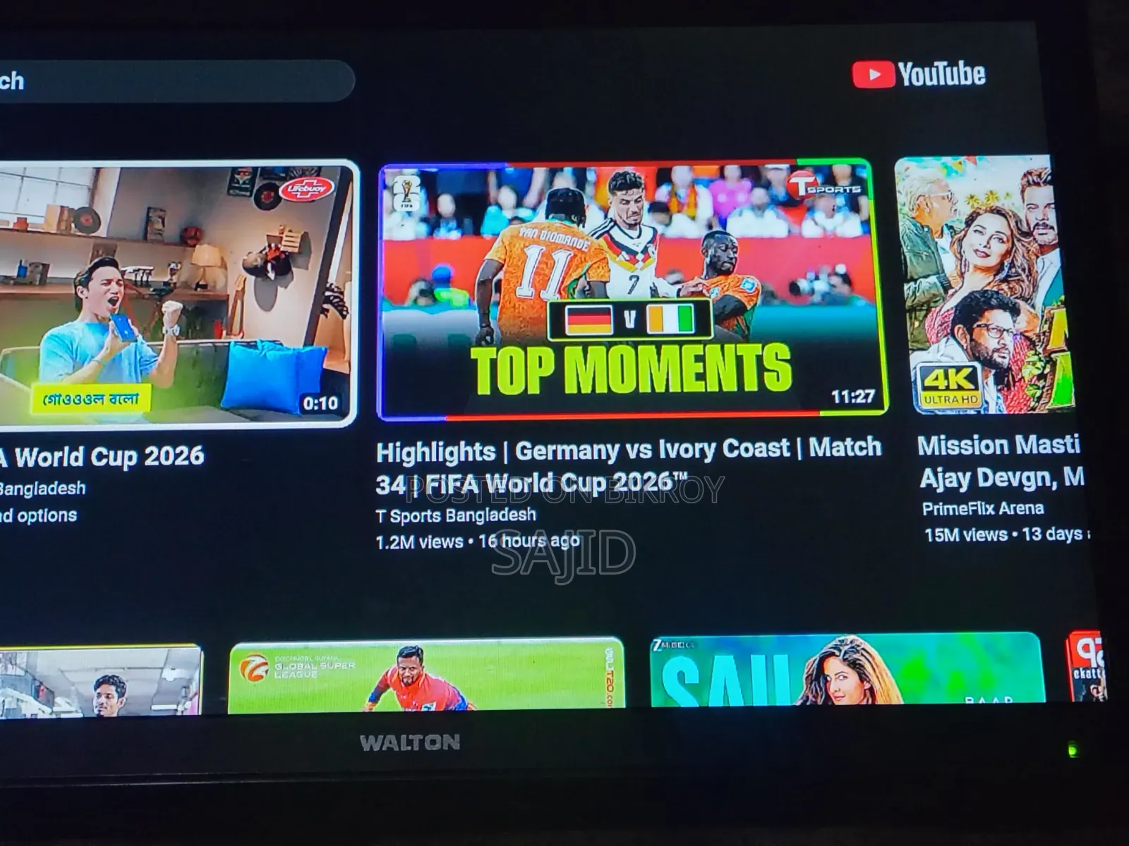 Walton Tv + Android Tv Card