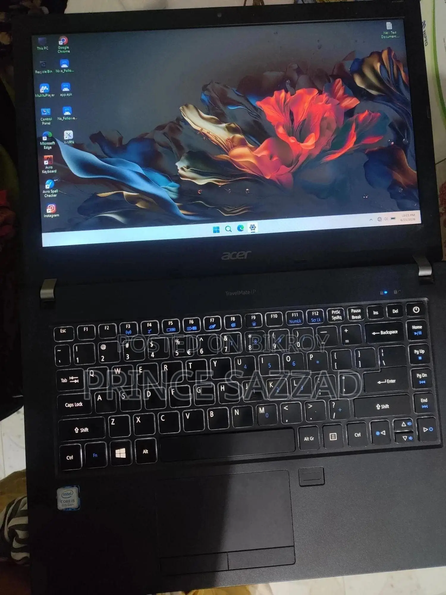 Laptop Asus 8GB Intel Core I5 256GB SSD