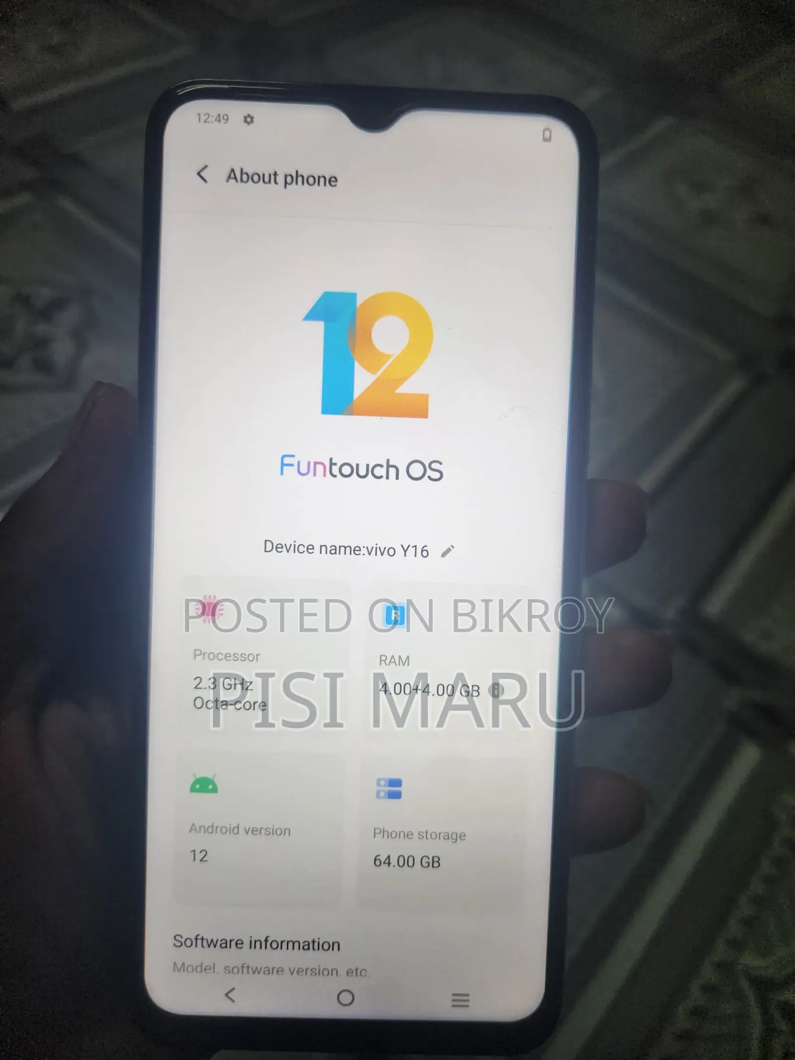 Vivo Y16 64 GB Gold
