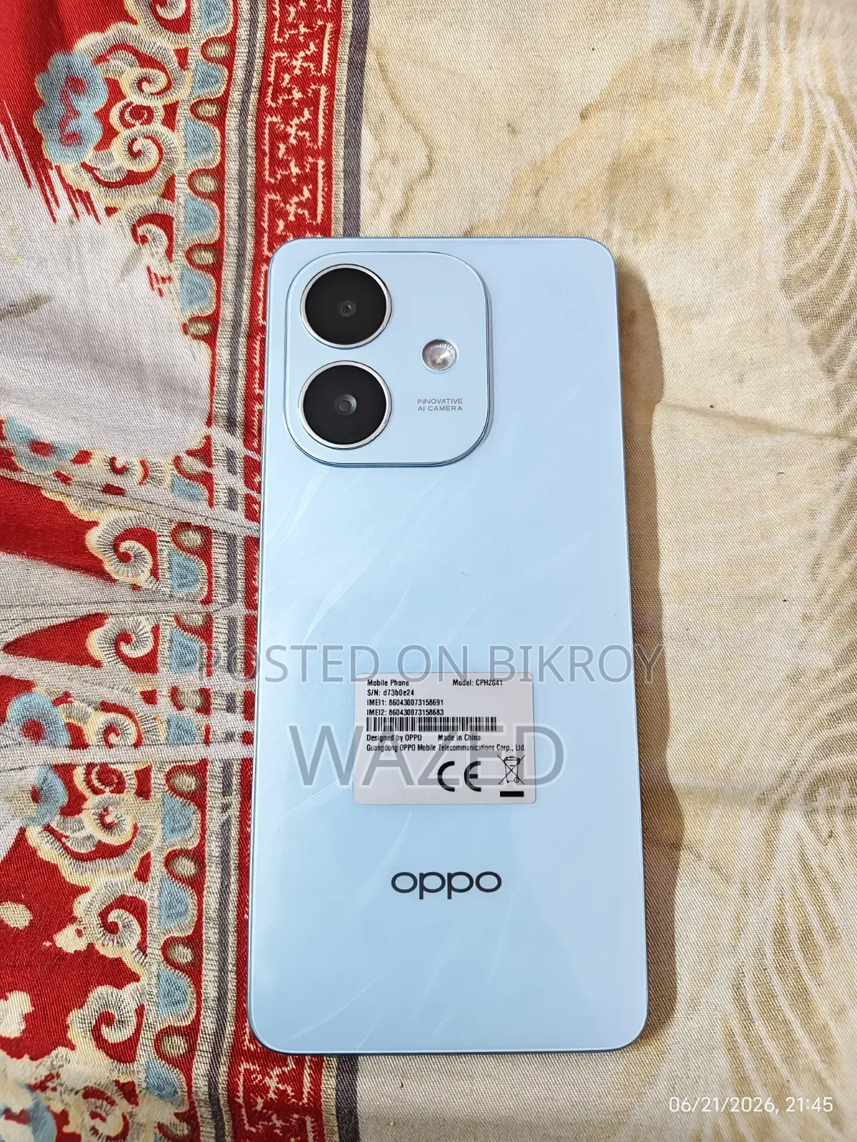 Oppo A3x 128 GB Blue