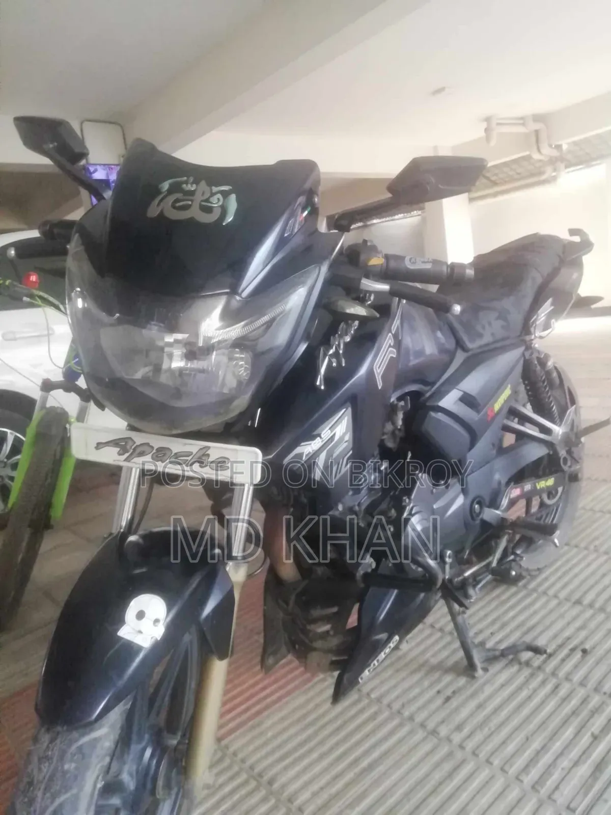 TVS Apache RTR 160 2V ২০১৭ কালো