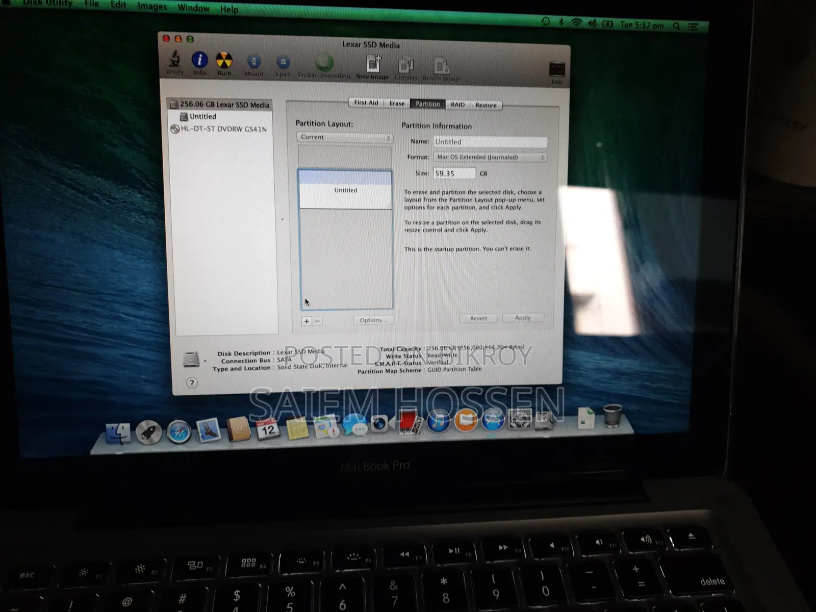 Laptop Apple MacBook 2012 8GB Intel Core I5 SSD 256GB