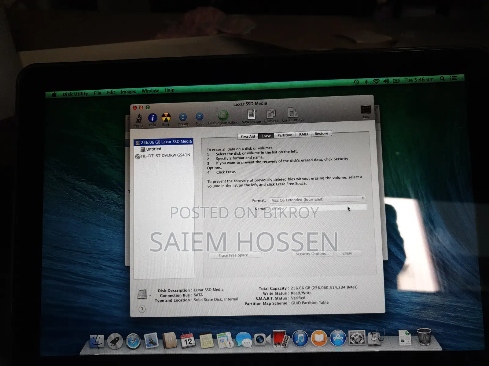 Laptop Apple MacBook 2012 8GB Intel Core I5 SSD 256GB