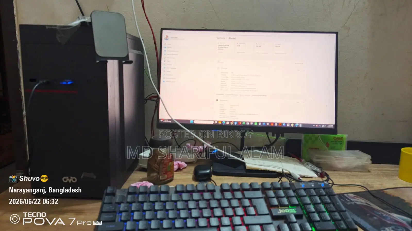 Desktop Computer 8GB Intel Core I5 SSD 1T