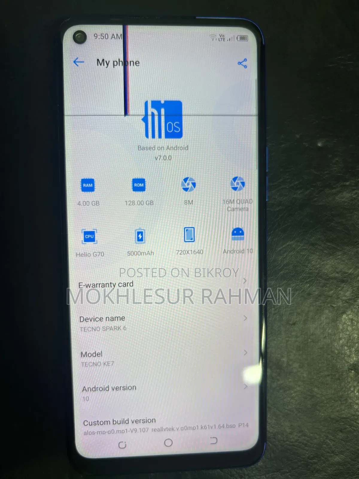 Tecno Spark 6.0 64 GB Blue