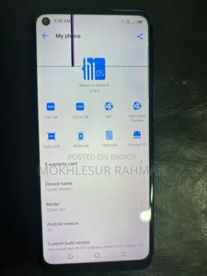 Tecno Spark 6.0 64 GB Blue