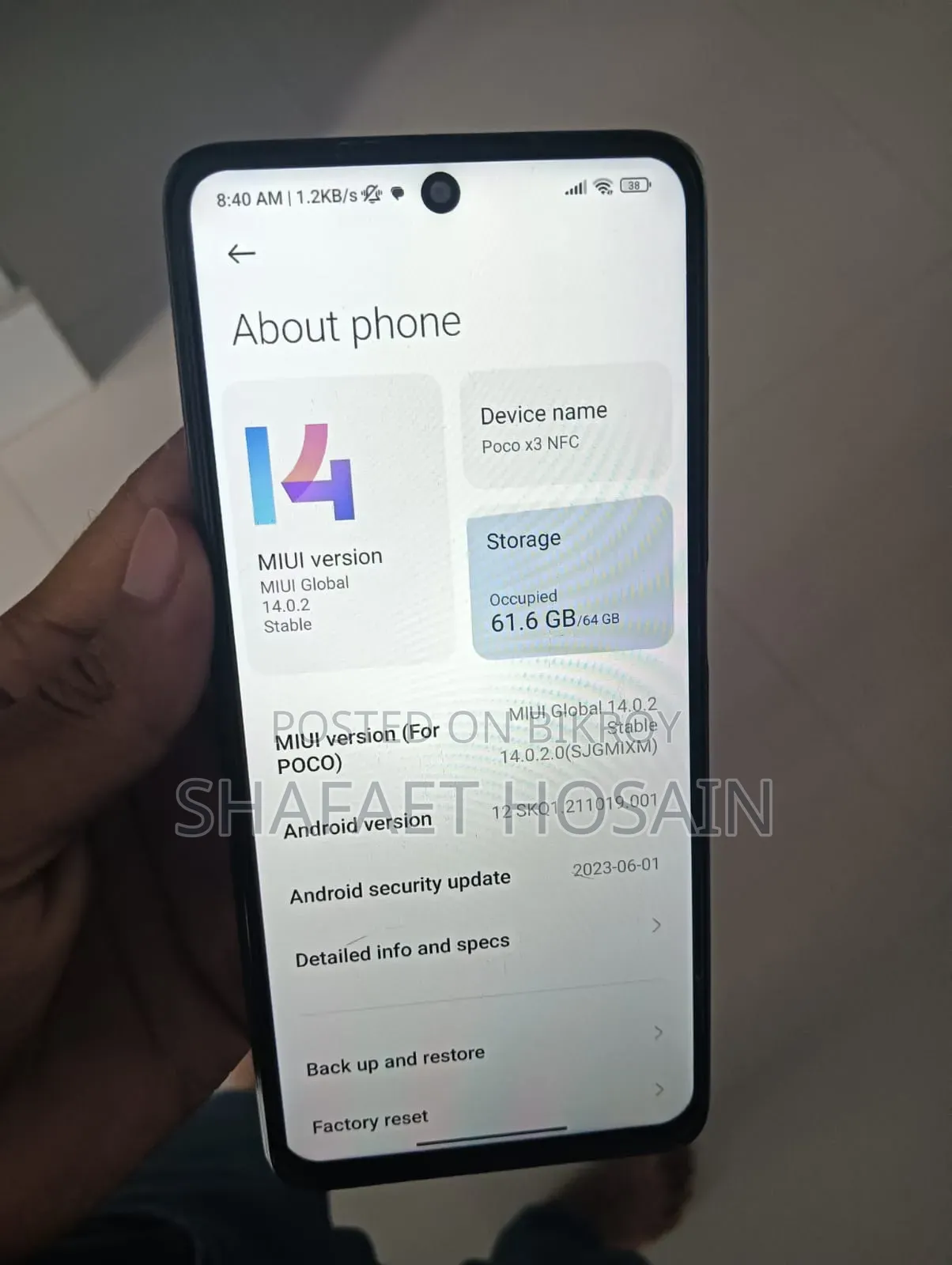 Xiaomi Poco X3 NFC 64 GB Black