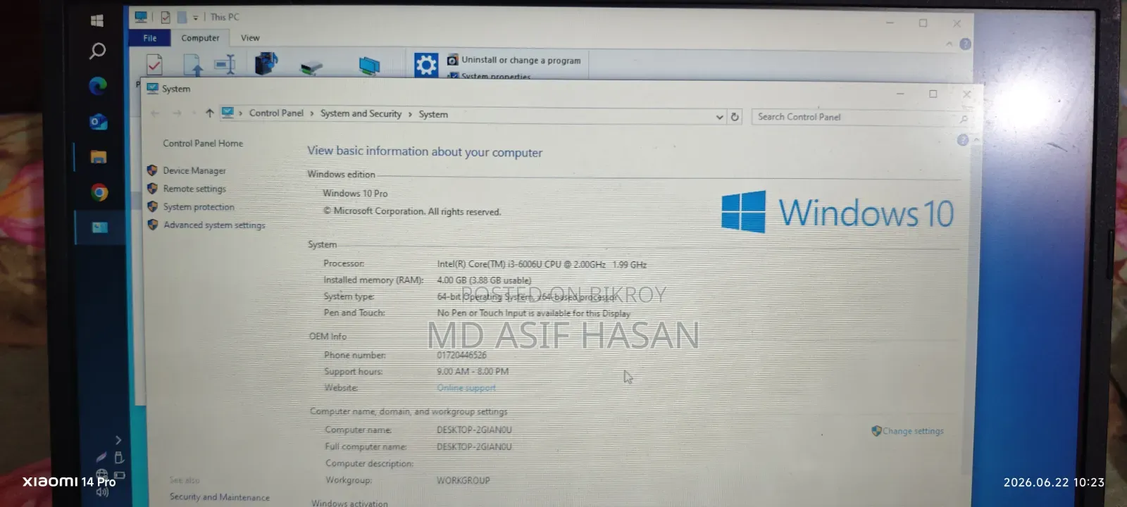 Laptop Asus X401U 4GB Intel Core I3 SSD 128GB