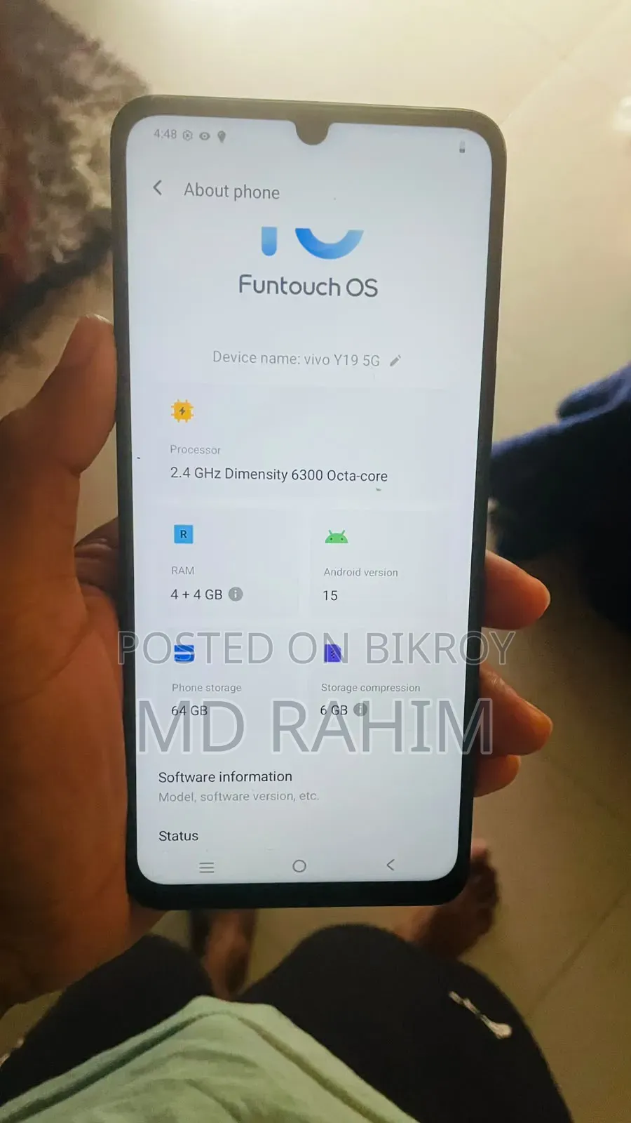 Vivo Y19 128 GB Silver
