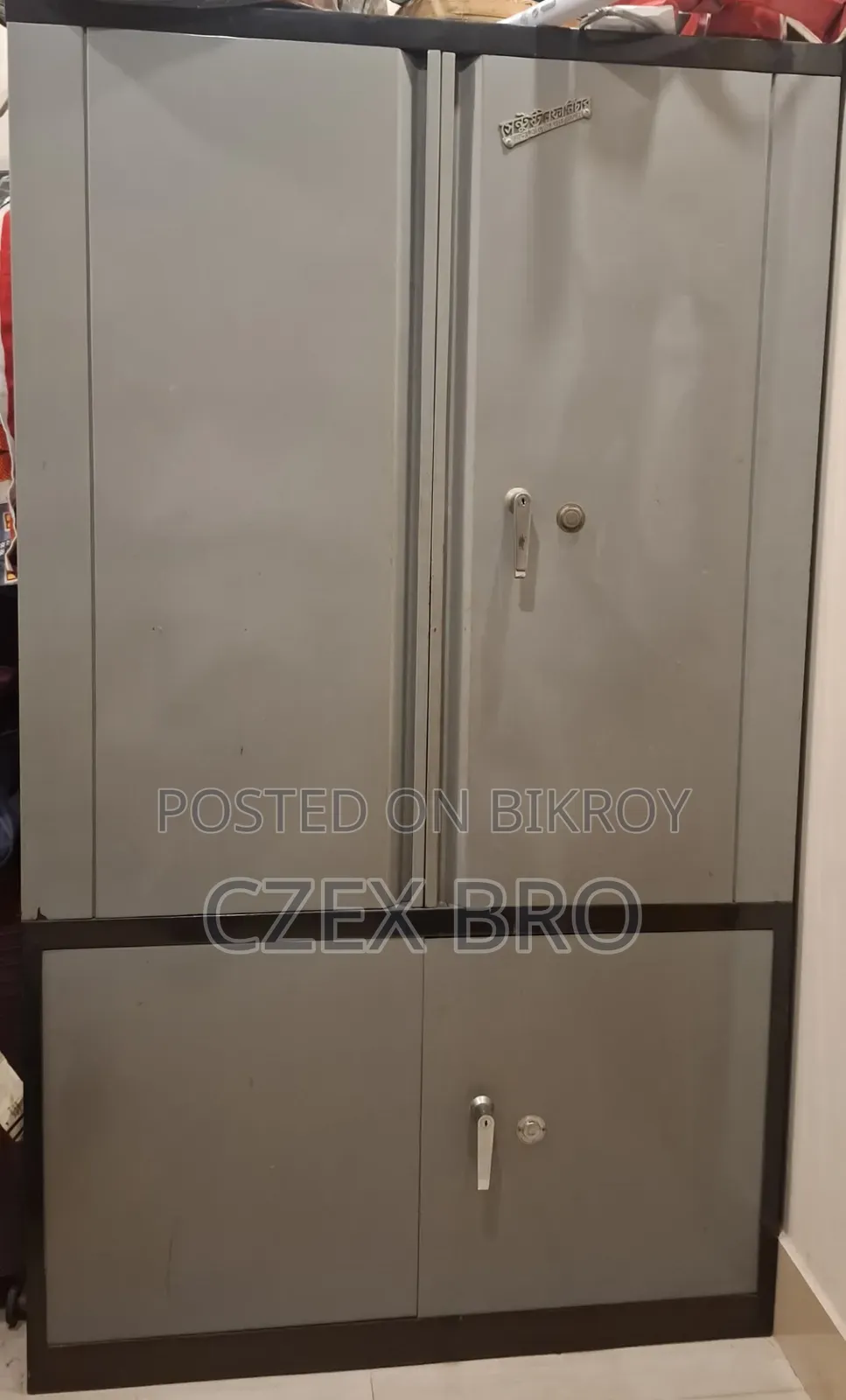 Extremely heavy and sturdy pure stainless steel wardrobe