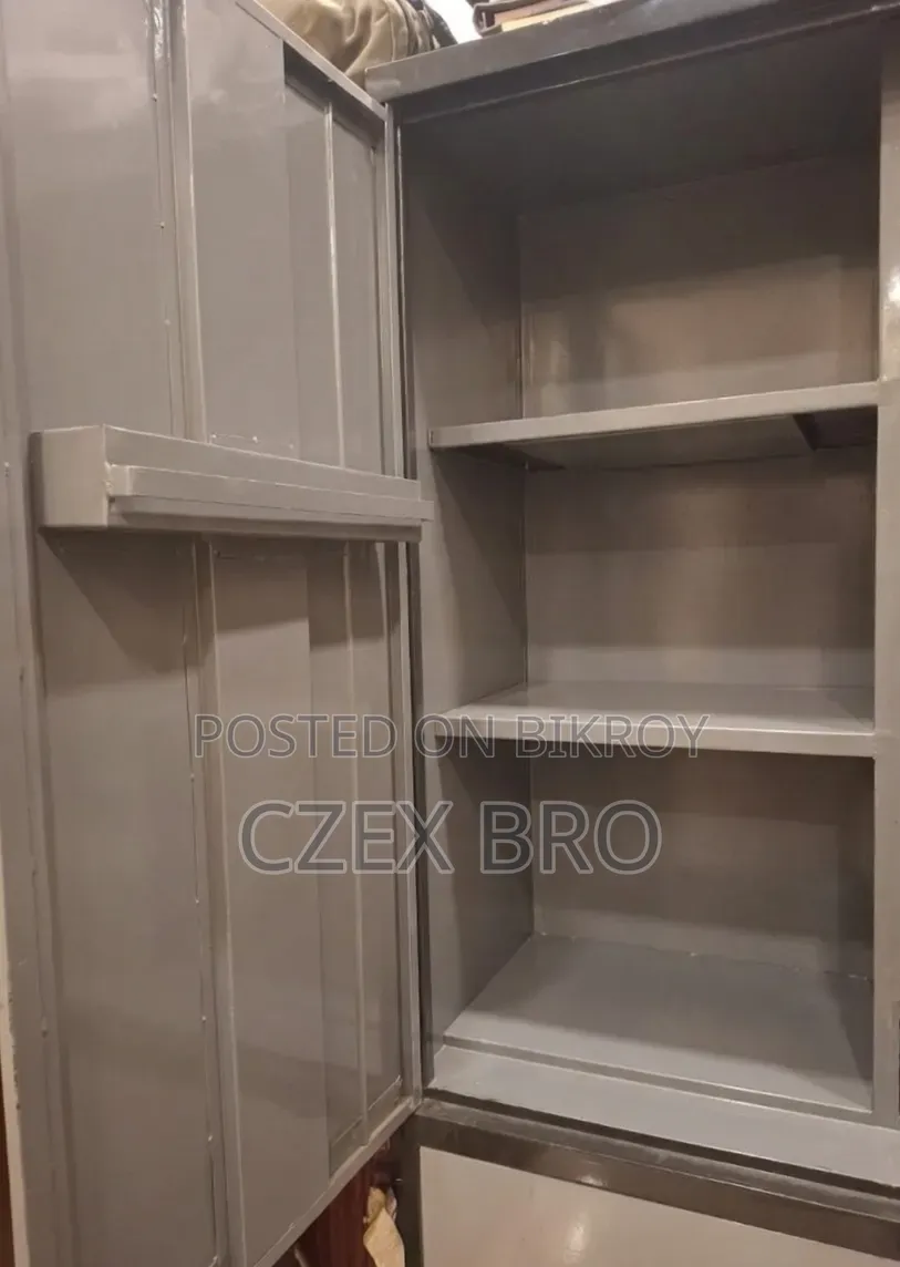 Extremely heavy and sturdy pure stainless steel wardrobe