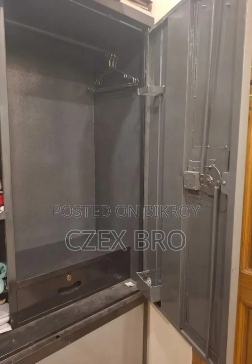 Extremely heavy and sturdy pure stainless steel wardrobe