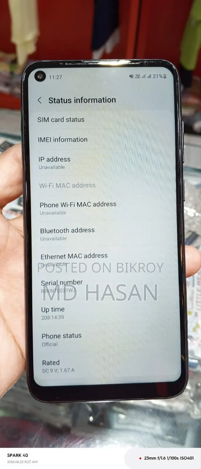 Samsung Galaxy M11 64 GB Black