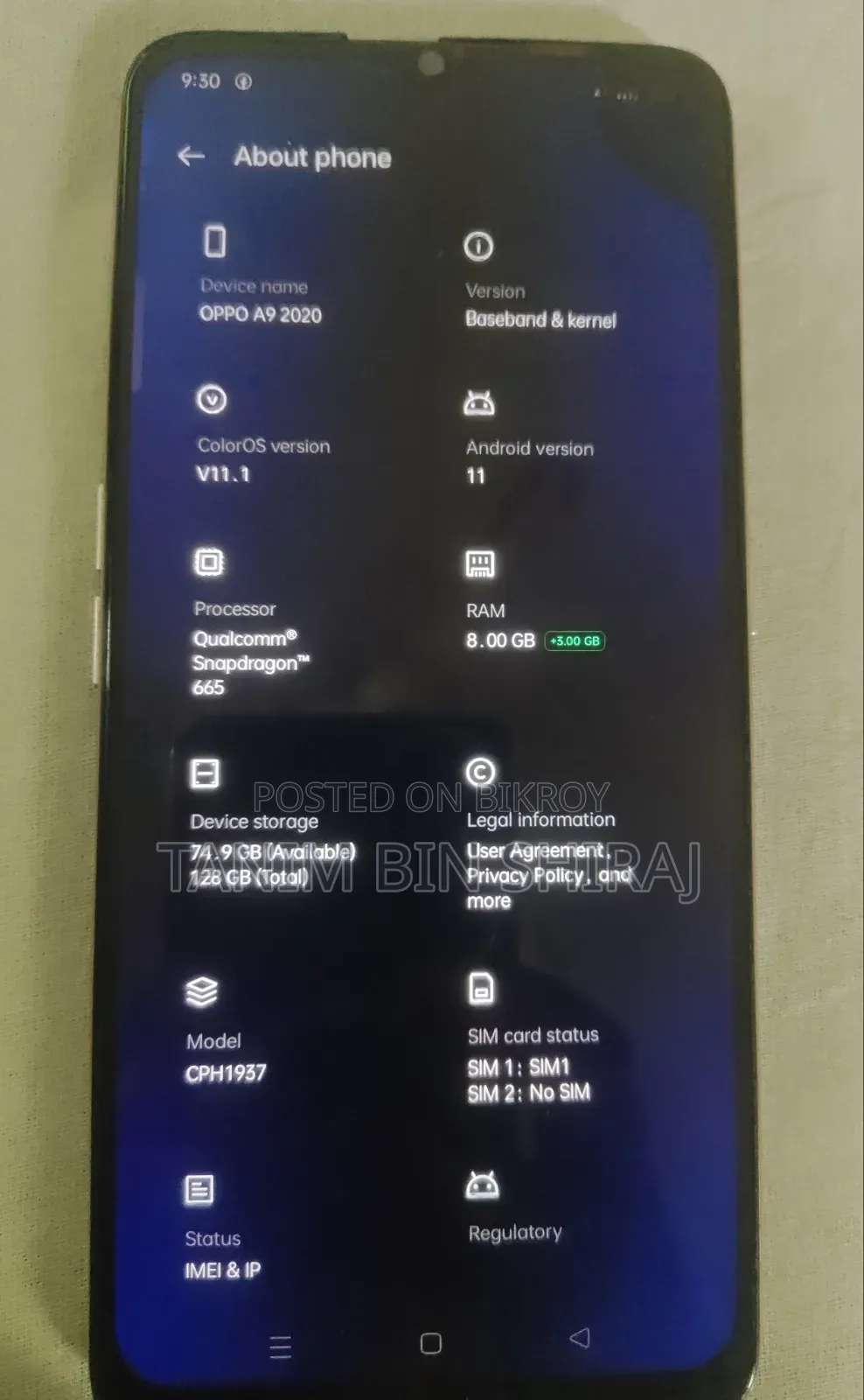 Oppo A9 128 GB White