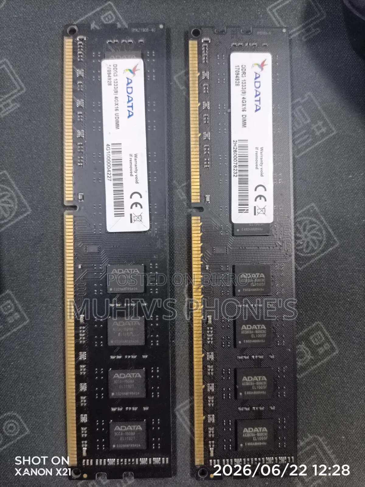 Desktop RAM DDR3 4GB + 4GB