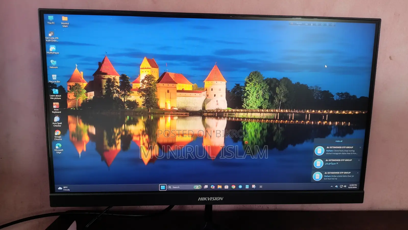 Desktop Computer 8GB AMD Ryzen 5 SSD 256GB