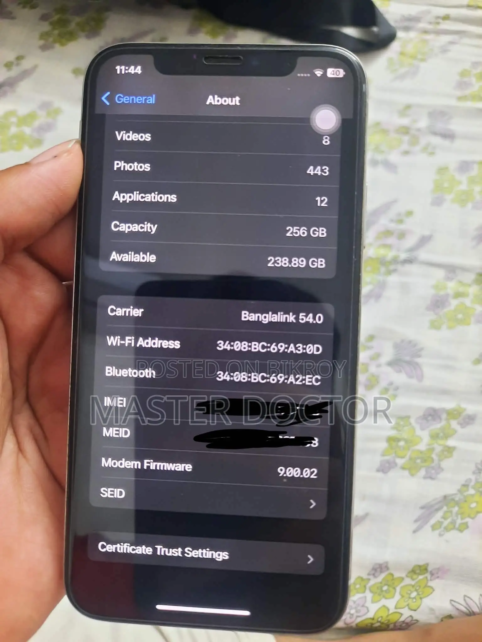 Apple iPhone X 256 GB White