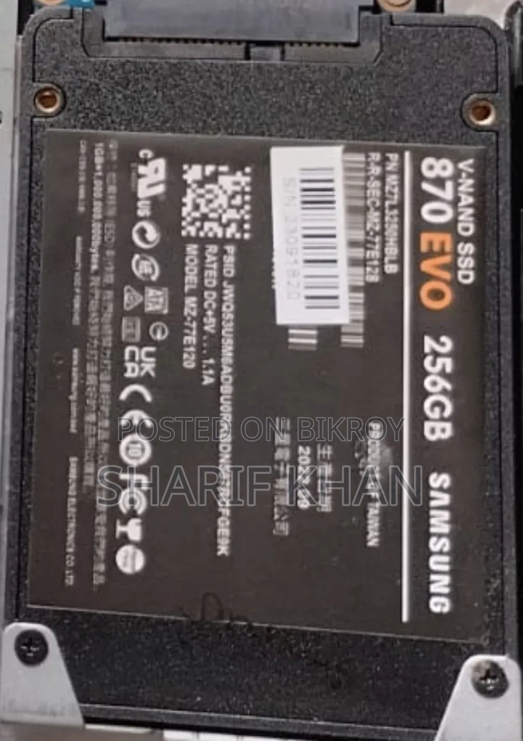 Samsung 870 Evo 256GB SATA SSD