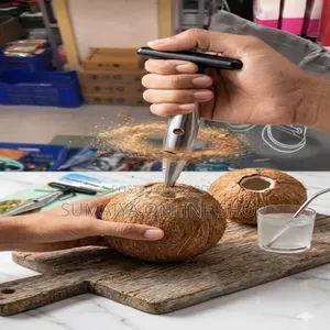 Stainless Steel Coconut Opener Tool - Easy and Simple Handheld Coconut