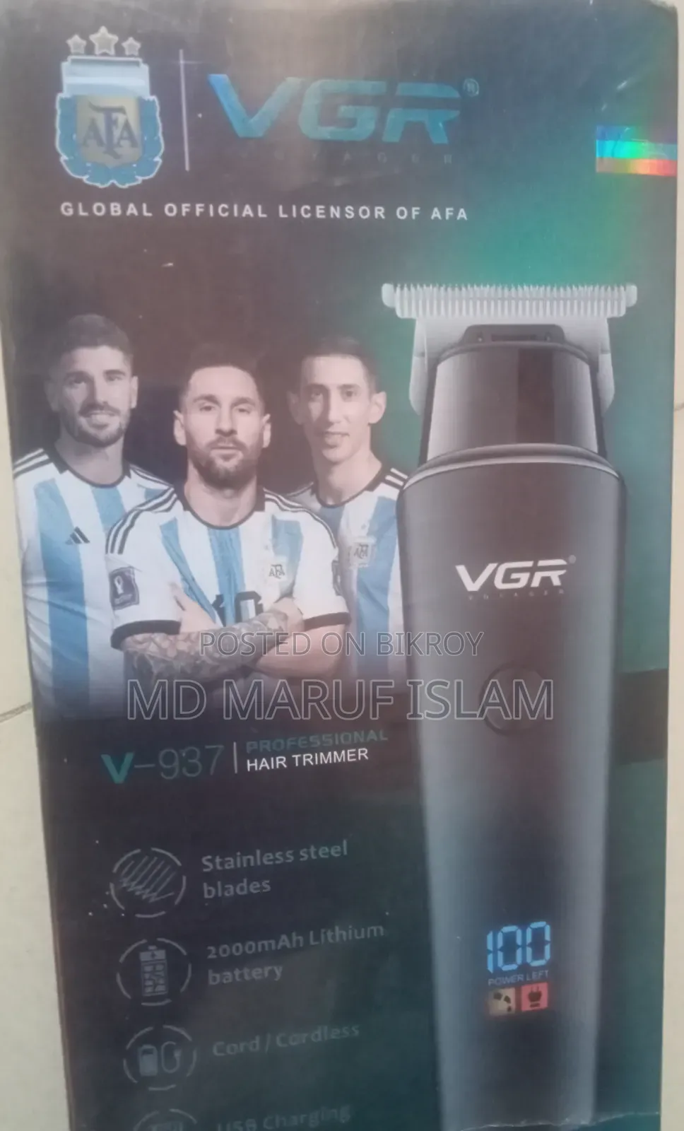VGR 937 Hair Trimmer and Usb Type C Cable Clipper