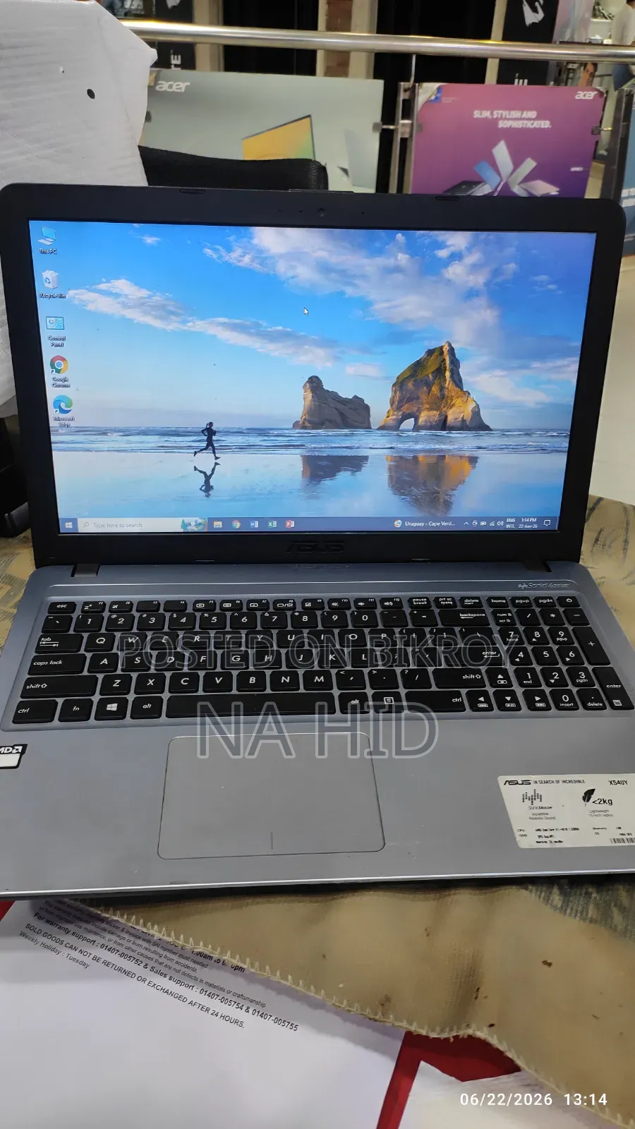 Laptop Asus VivoBook X540SA 4GB AMD SSD 256GB