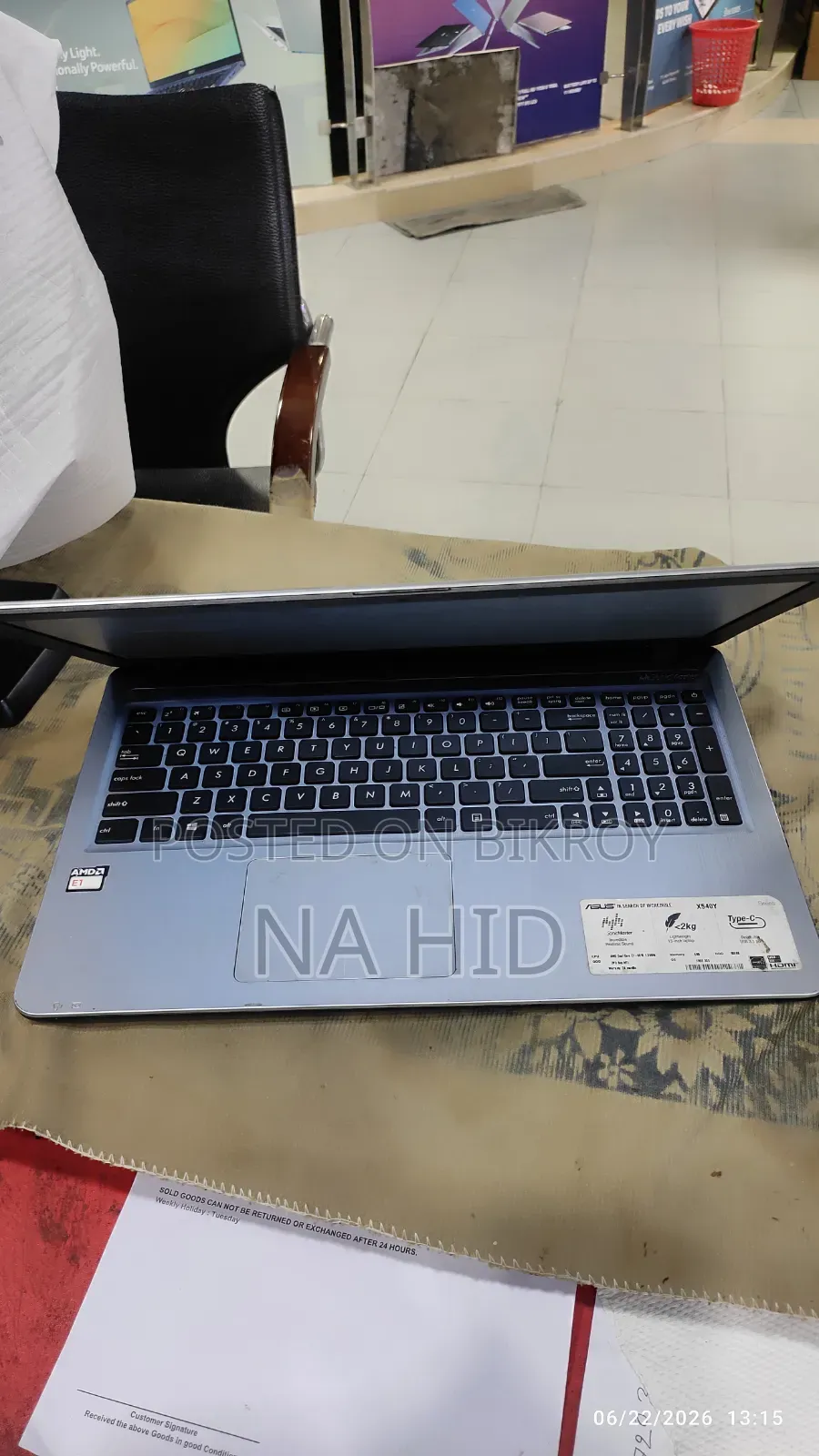 Laptop Asus VivoBook X540SA 4GB AMD SSD 256GB
