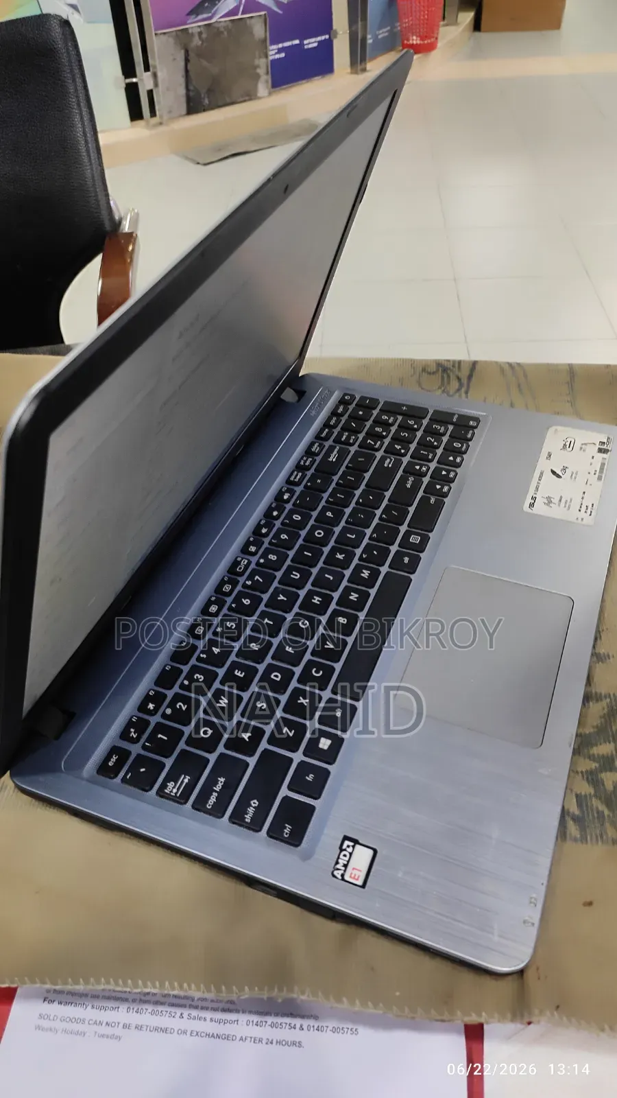 Laptop Asus VivoBook X540SA 4GB AMD SSD 256GB