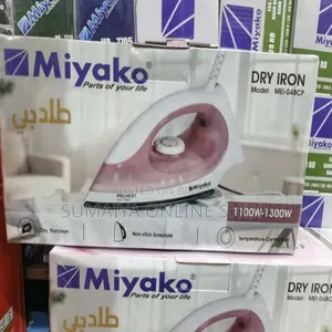 Miyako MEI-048CP Dry Iron 1300W Non-Stick Soleplate Electric Iron