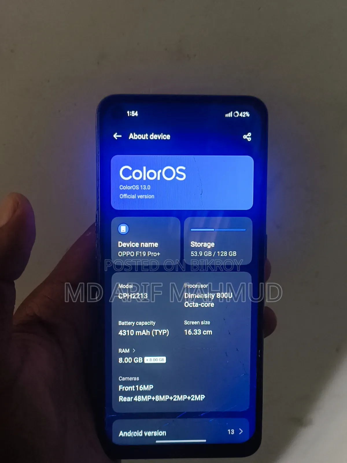 Oppo F19 Pro 128 GB Black
