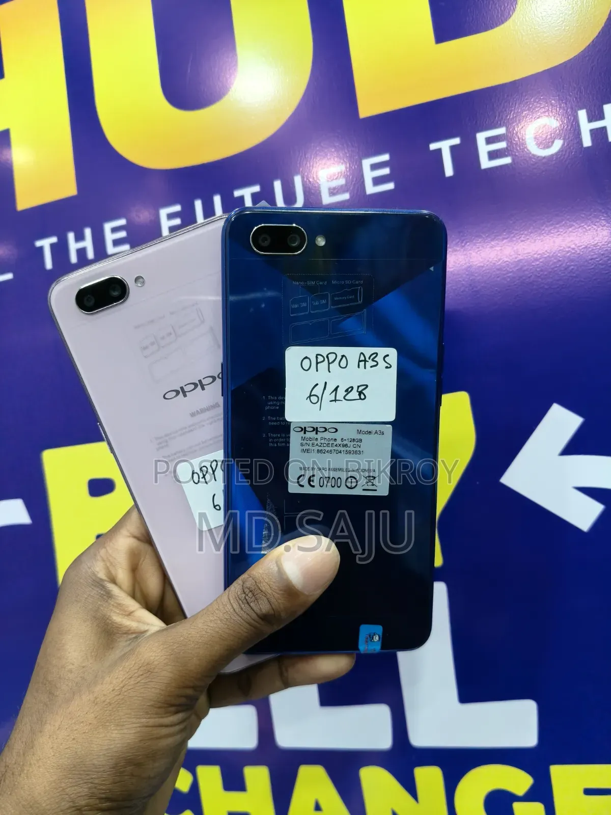 Oppo A3s 256 GB Blue