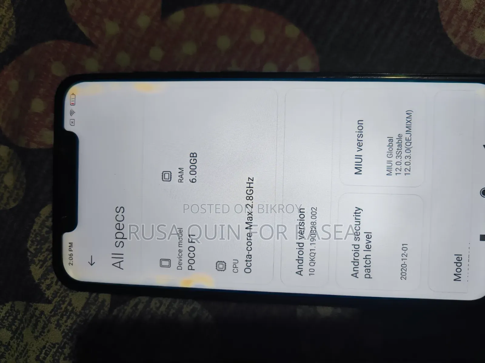 Xiaomi Pocophone F1 128 GB Black