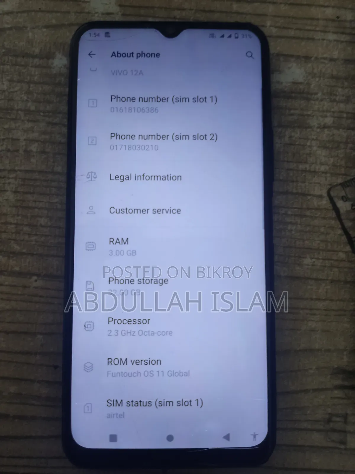 Vivo Y12 32 GB Black
