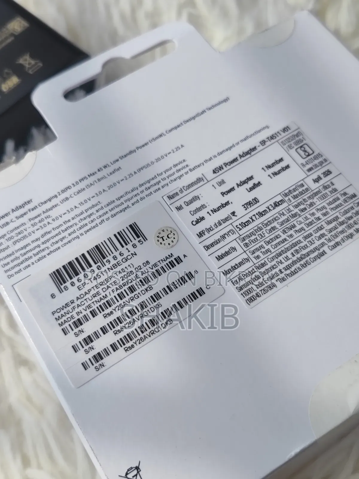 Samsung 45w Original Indian Super Fast Charger