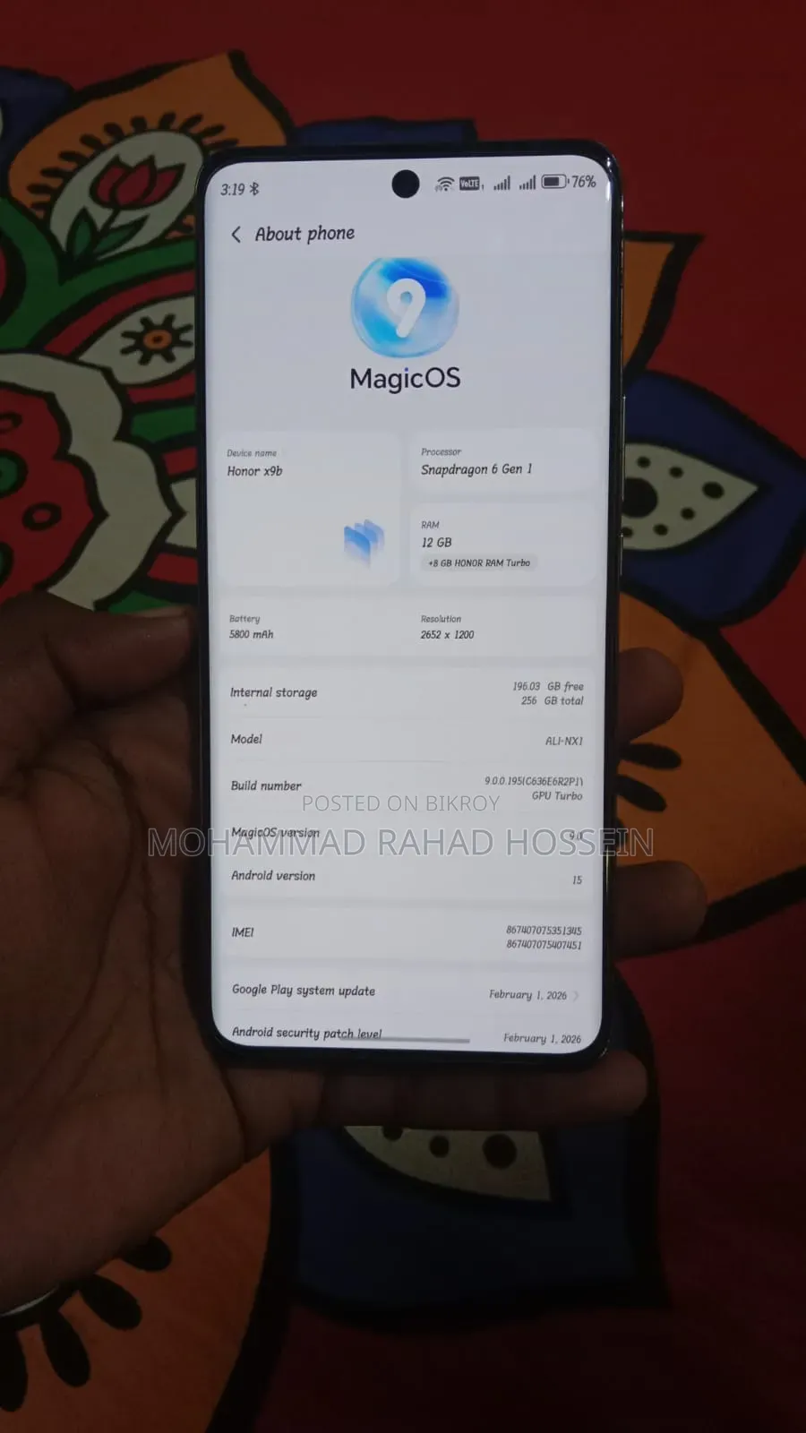 Honor X9b 5G 256 GB Orange