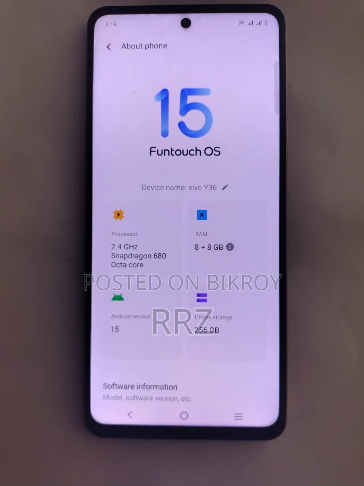 Vivo Y36 256 GB Gold