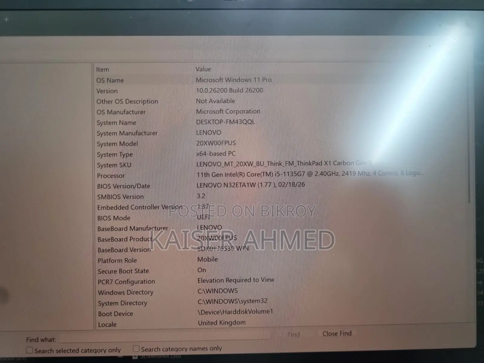 Laptop Lenovo ThinkPad X1 Carbon 16GB Intel Core I5 SSD 500GB